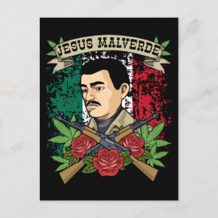 Jesus Malverde Geschenk Frauen und Männer Jesus Ma Postkarte