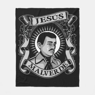 Jesus Malverde Gift Mexican Hero Jesus Malverde Fleecedecke