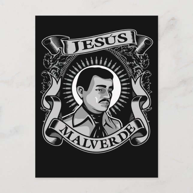 Jesus Malverde Gift Mexican Hero Jesus Malverde Postkarte (Vorderseite)