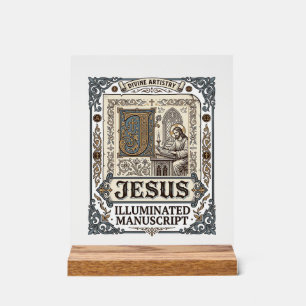 Jesus-Manuskript Jesus Christlicher Glaube Vintage Acrylschild
