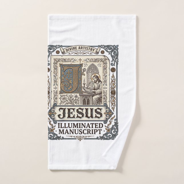 Jesus-Manuskript Jesus Christlicher Glaube Vintage Handtuch (Handtuch)