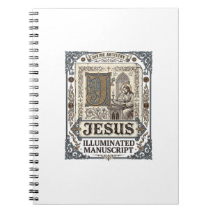 Jesus-Manuskript Jesus Christlicher Glaube Vintage Notizblock