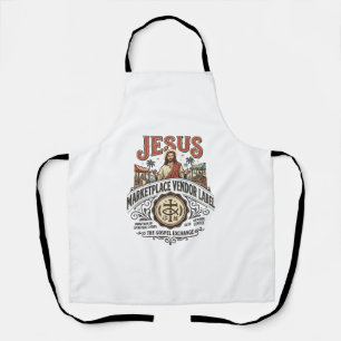 Jesus Marktplatz Verkäufer Label Jesus Marktplatz  Schürze