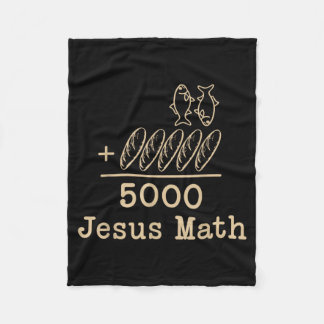 Jesus Mathe 2 Fische 5 Brote speist die 5000 Bibel Fleecedecke