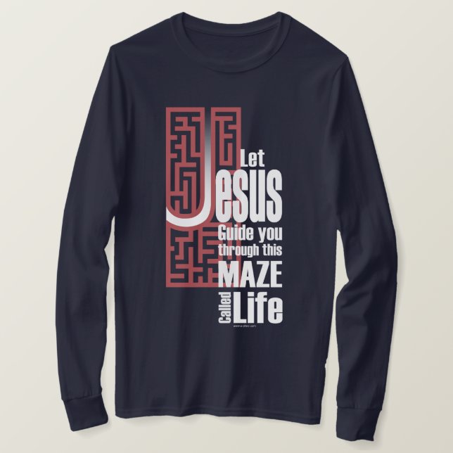 Jesus Maze Basic Long Sleeve T - Shirt (Design vorne)