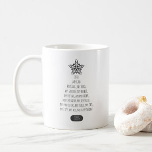 Jesus mein Alles Weihnachtsbaum-Typografie Kaffeetasse