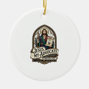 Jesus mein Anwalt Jesus Gerichts Anwalt Christi Keramik Ornament