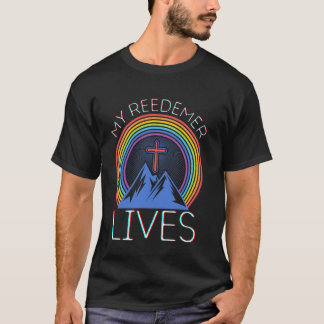 Jesus mein Erlöser lebt Kreuz Ostern Christus Chri T-Shirt