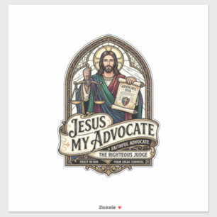 Jesus mein Fürsprecher Jesus Anwalt Christi Aufkleber