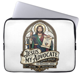 Jesus mein Fürsprecher Jesus Gerichtssaal Anwalt C Laptopschutzhülle