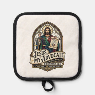 Jesus mein Fürsprecher Jesus Gerichtssaal Anwalt C Topflappen
