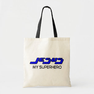 Jesus mein Superheld Tragetasche
