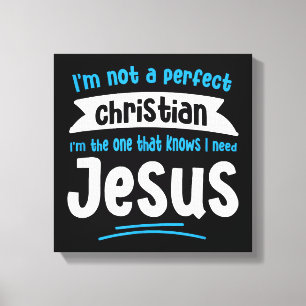 Jesus Men Women Kinder Spaß Christliche Bibel Glau Leinwanddruck