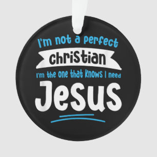 Jesus Men Women Kinder Spaß Christliche Bibel Glau Ornament