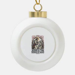 Jesus Menopause Midlife Frauen Ermutigung Shirt Keramik Kugel-Ornament