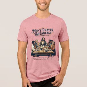 Jesus Mens Gruppe Brüderschaft Retreat T-Shirt Ins Tri-Blend Shirt