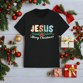 Jesus Merry Christmas Christian Holiday T-Shirt