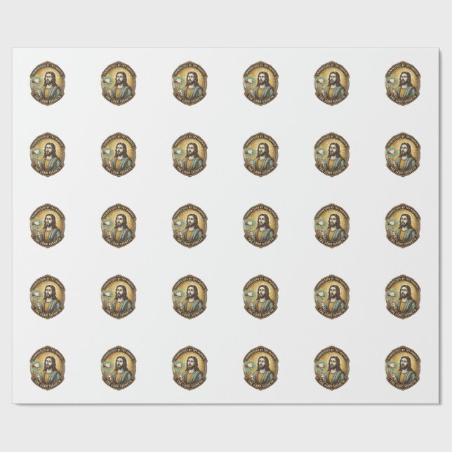 Jesus-Missfallens-Button-Social-Media-Hasser-Troll Geschenkpapier (Flach)