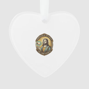 Jesus-Missfallens-Button-Social-Media-Hasser-Troll Ornament