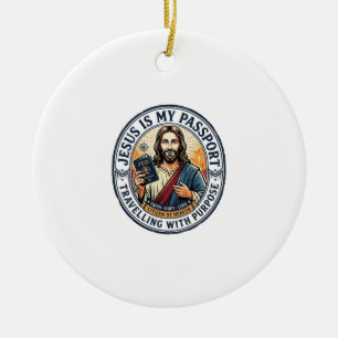 Jesus Missionar Globales Missions-Shirt Christlich Keramik Ornament