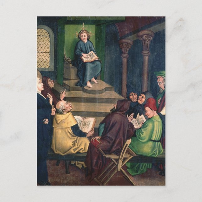 Jesus mit den Ärzten Postkarte (Vorderseite)