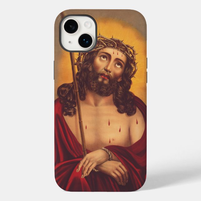 Jesus mit Dornen gekrönt Traurige Kunst Case-Mate iPhone Hülle (Rückseite)