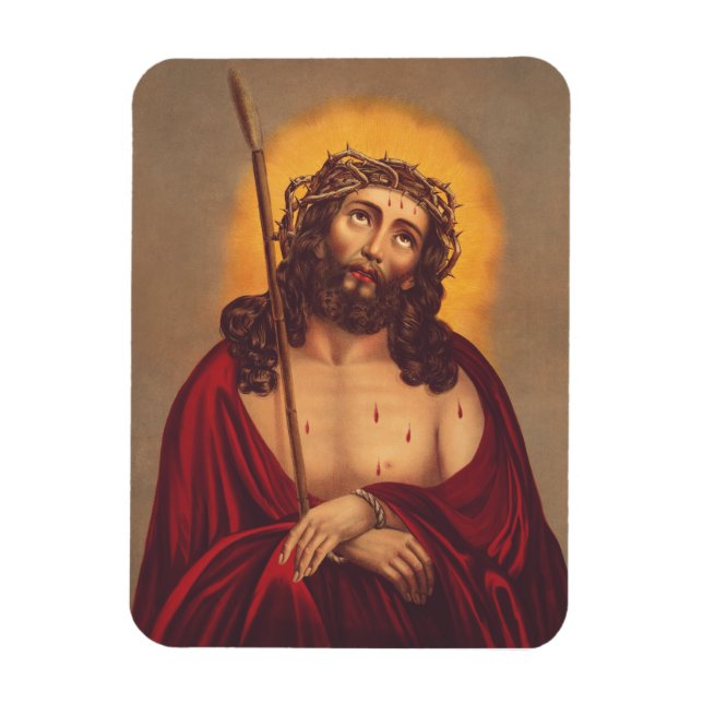 Jesus mit Dornen gekrönt Traurige Kunst Magnet (Vertikal)