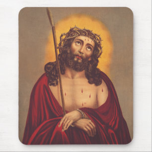Jesus mit Dornen gekrönt Traurige Kunst Mousepad