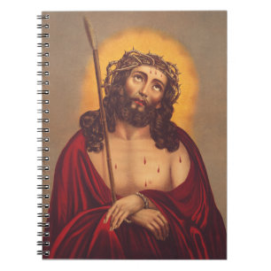 Jesus mit Dornen gekrönt Traurige Kunst Notizblock