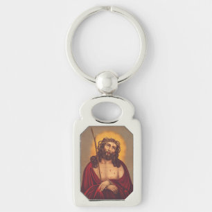 Jesus mit Dornen gekrönt Traurige Kunst Schlüsselanhänger