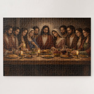 Jesus mit Familie und Maria Magdalena beim Abendma Puzzle