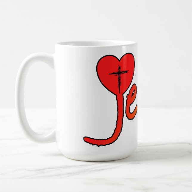  Jesus mit Herz  Kaffeetasse (Links)