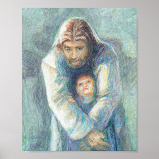 Jesus mit Kind Poster