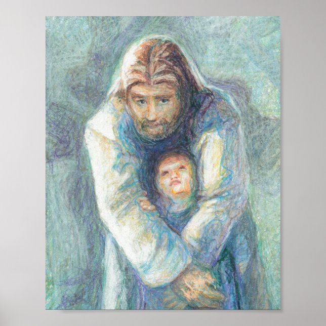 Jesus mit Kind Poster (Vorne)