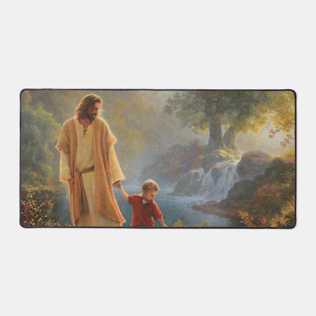 JESUS mit KIND Schreibtischunterlage (Vorderseite)