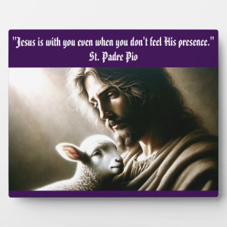 Jesus mit Lamb Tabletop Plaque mit Easel Fotoplatte