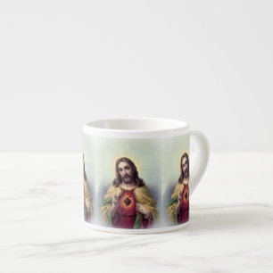 Jesus mit leuchtendem Herzen Espressotasse