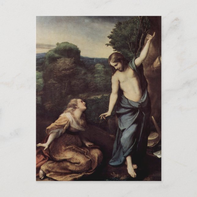 Jesus mit Maria nach Auferstehung Postkarte (Vorderseite)