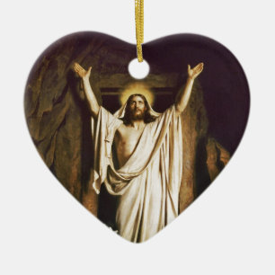 Jesus mit Maria nach der Auferstehung Keramik Ornament
