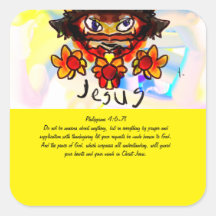 Jesus mit Sonnenblumen, riesige Tasse Magnetnote