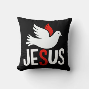 Jesus mit Taube Kissen