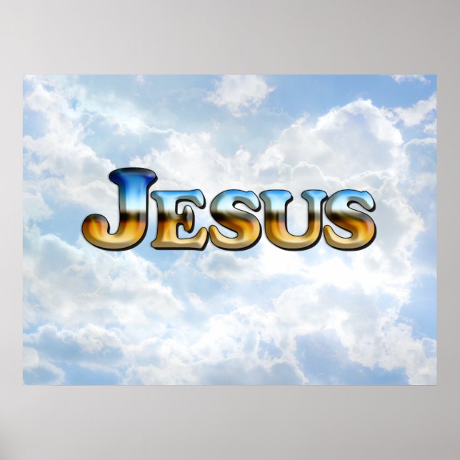 Jesus mit Wolken - Poster (Vorne)