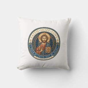 Jesus Mönchisch Kontemplative Spiritualität Grafik Kissen