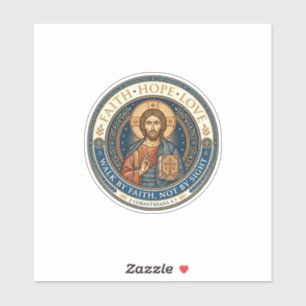 Jesus Mönchische Kontemplative Spiritualität Grafi Aufkleber