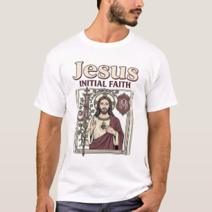 Jesus-Monogramm Anfangs Glaube Jesus-Monogramm Ini T-Shirt