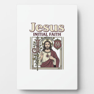 Jesus-Monogramm Anfangs Glaubens Jesus-Monogramm I Fotoplatte