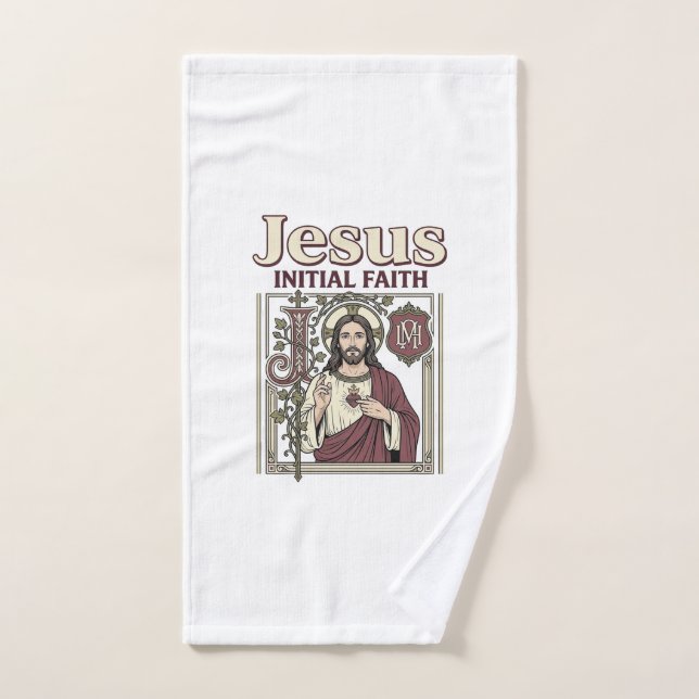 Jesus-Monogramm Anfangs Glaubens Jesus-Monogramm I Handtuch (Handtuch)