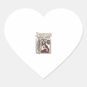 Jesus-Monogramm Anfangs Glaubens Jesus-Monogramm I Herz-Aufkleber