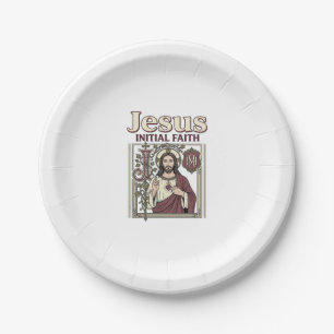 Jesus-Monogramm Anfangs Glaubens Jesus-Monogramm I Pappteller