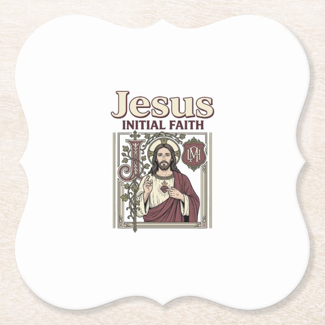 Jesus-Monogramm Anfangs Glaubens Jesus-Monogramm I Untersetzer (Vorderseite)
